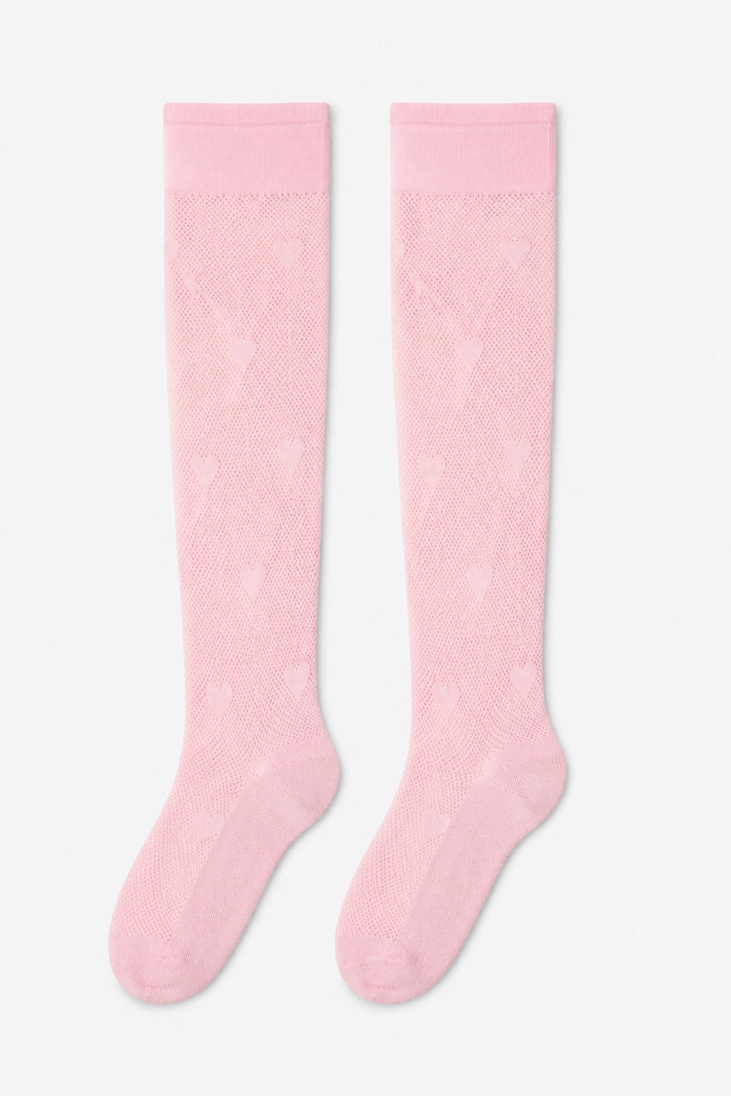 Calcetas largas corazón Rosa