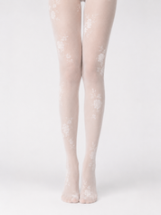 Panty flores blancas