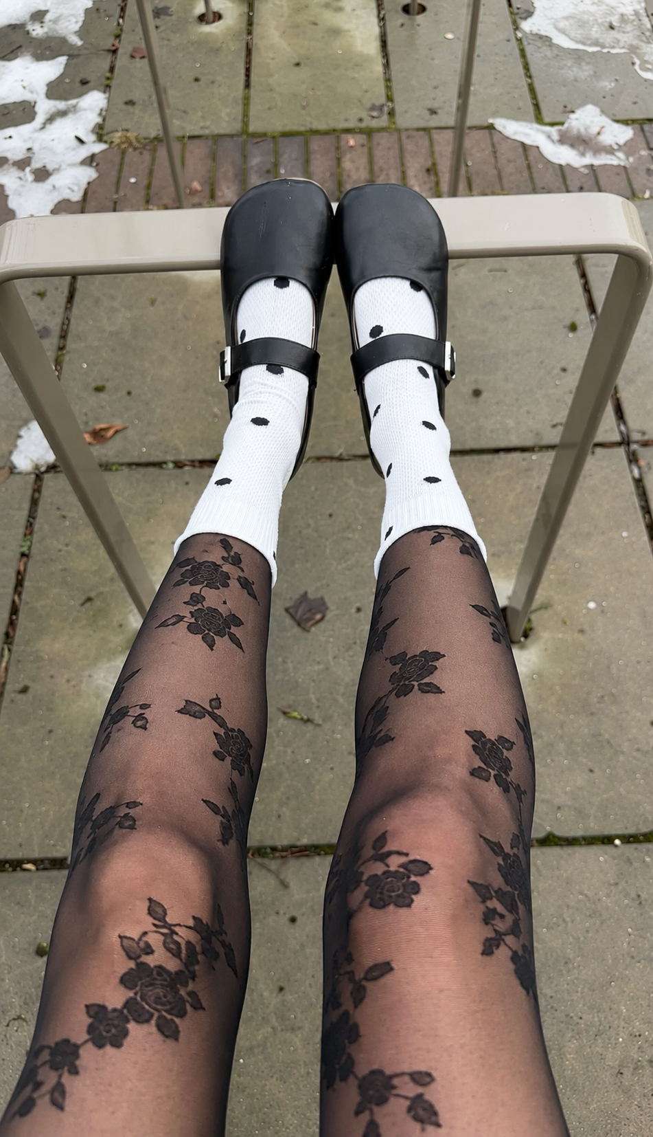 Pantys de flores negras