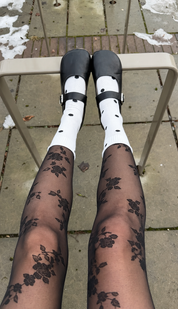 Pantys de flores negras