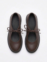 Zapato lazos Emily Café