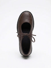 Zapato lazos Emily Café