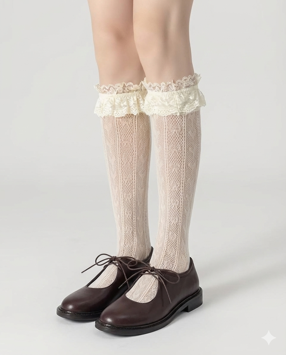 Calcetas vuelos Beige