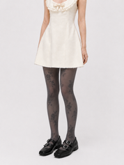 Panty flores Gris